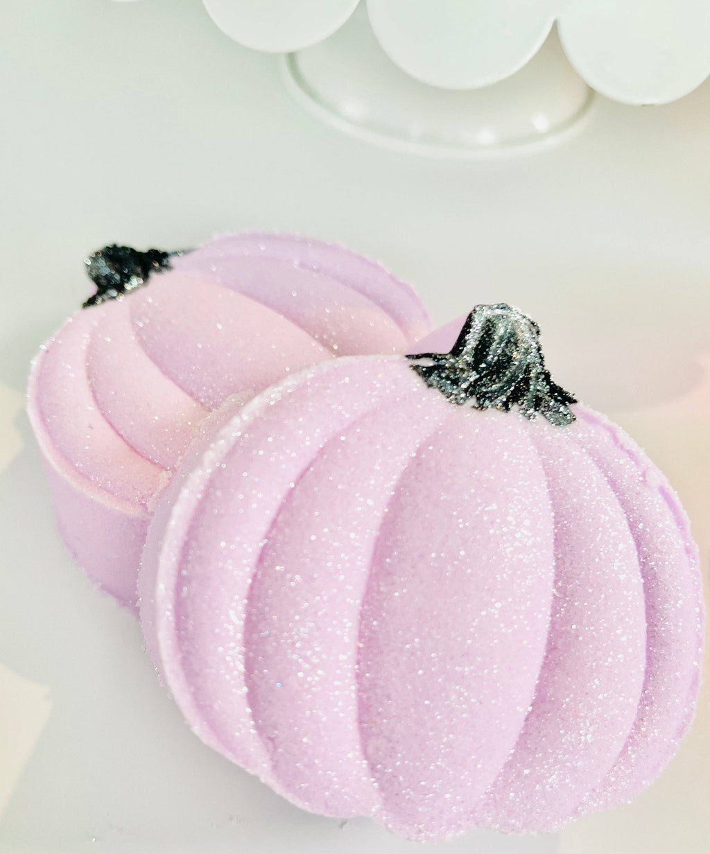 Cinderella Pumpkin Bath Bomb, Cursed Carriages Bath Bomb: Pink  (Peach + Hibiscus)