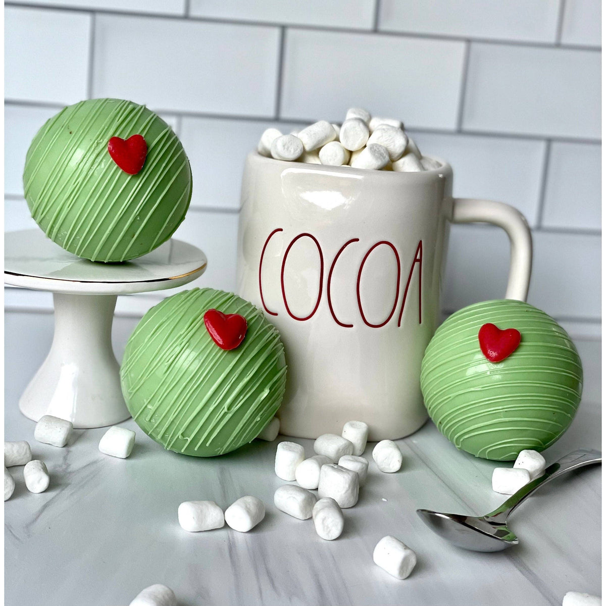 Christmas Grinch Inspired Hot Chocolate Bombs, Hot Cocoa: Single Pack