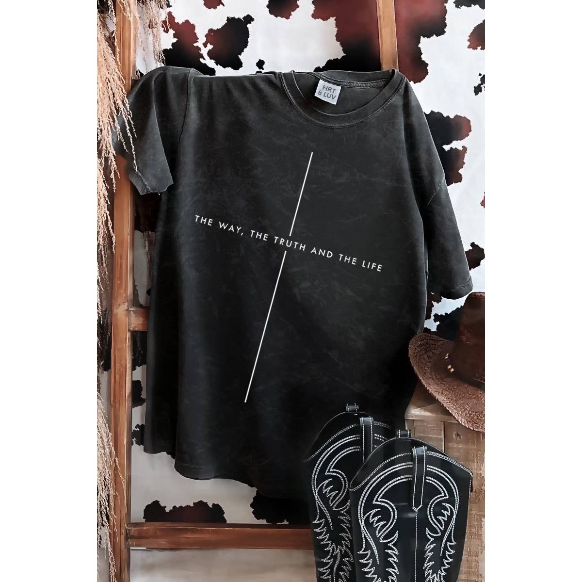 THE WAY THE TRUTH AND THE LIFE MINERAL GRAPHIC TEE: Mineral Black / S-M-L-XL(1-2-2-1)
