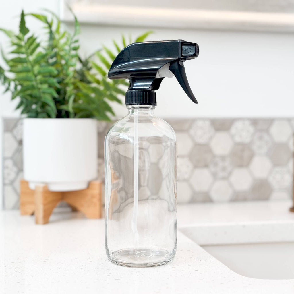 16oz Empty Clear Glass Spray Bottle