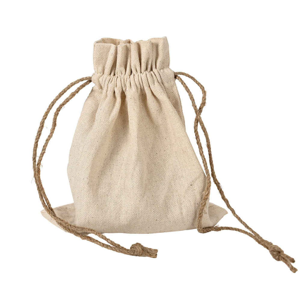 Mallory Set 3 Boho Carved Wood Baubles with Cotton Bag