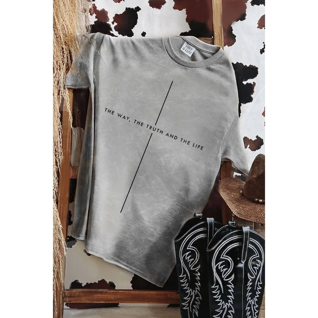 THE WAY THE TRUTH AND THE LIFE MINERAL GRAPHIC TEE: Mineral Black / S-M-L-XL(1-2-2-1)