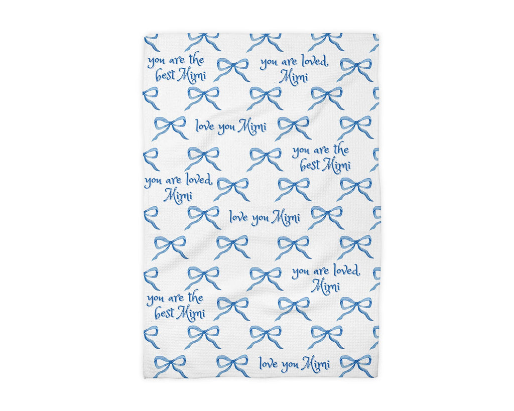 Mother's Day Bow Towel Gift Best Mom Present Kitchen Waffle: Mom