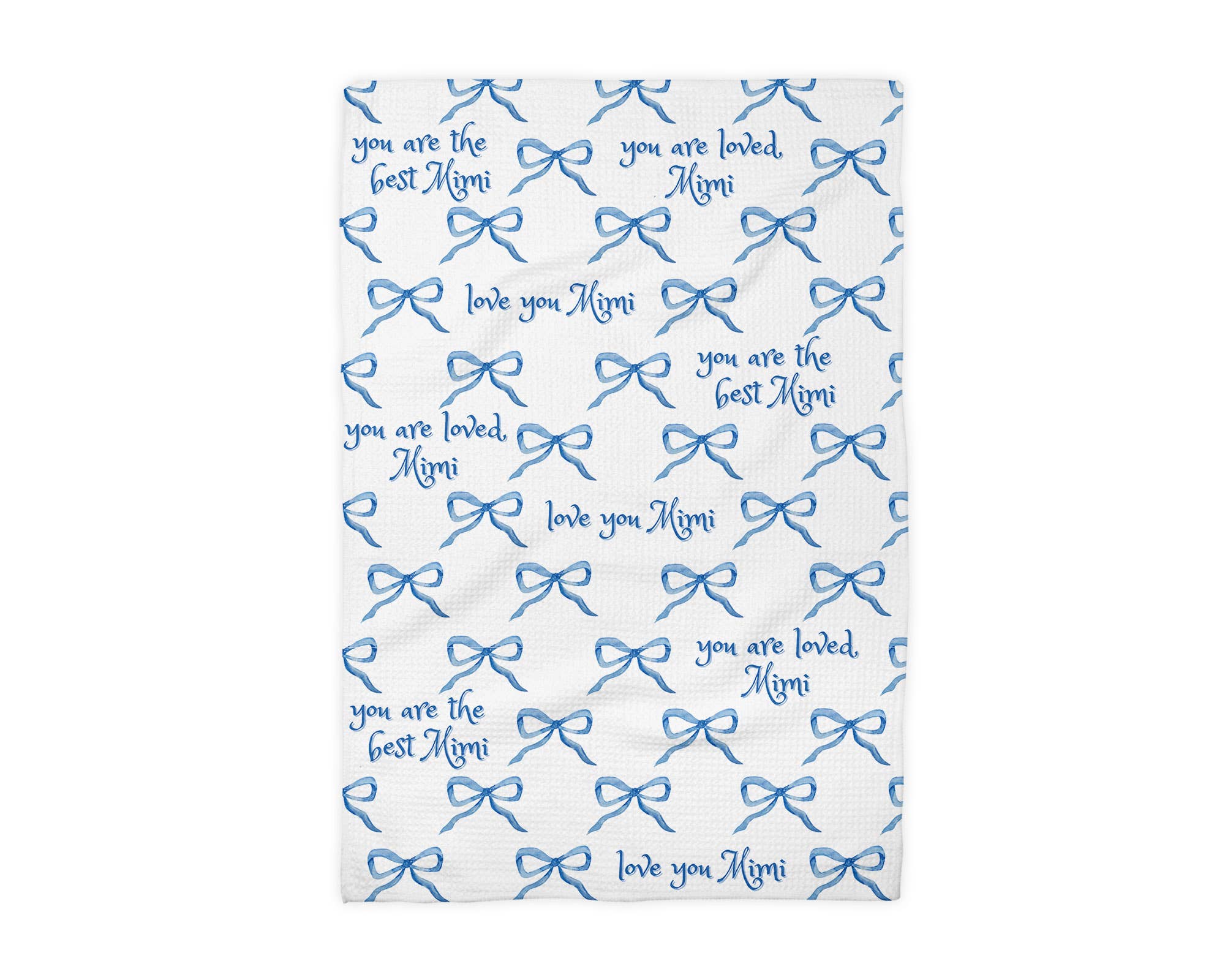 Mother's Day Bow Towel Gift Best Mom Present Kitchen Waffle: Mom