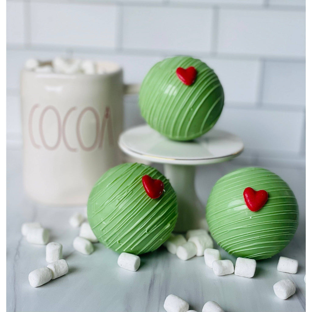 Christmas Grinch Inspired Hot Chocolate Bombs, Hot Cocoa: Single Pack