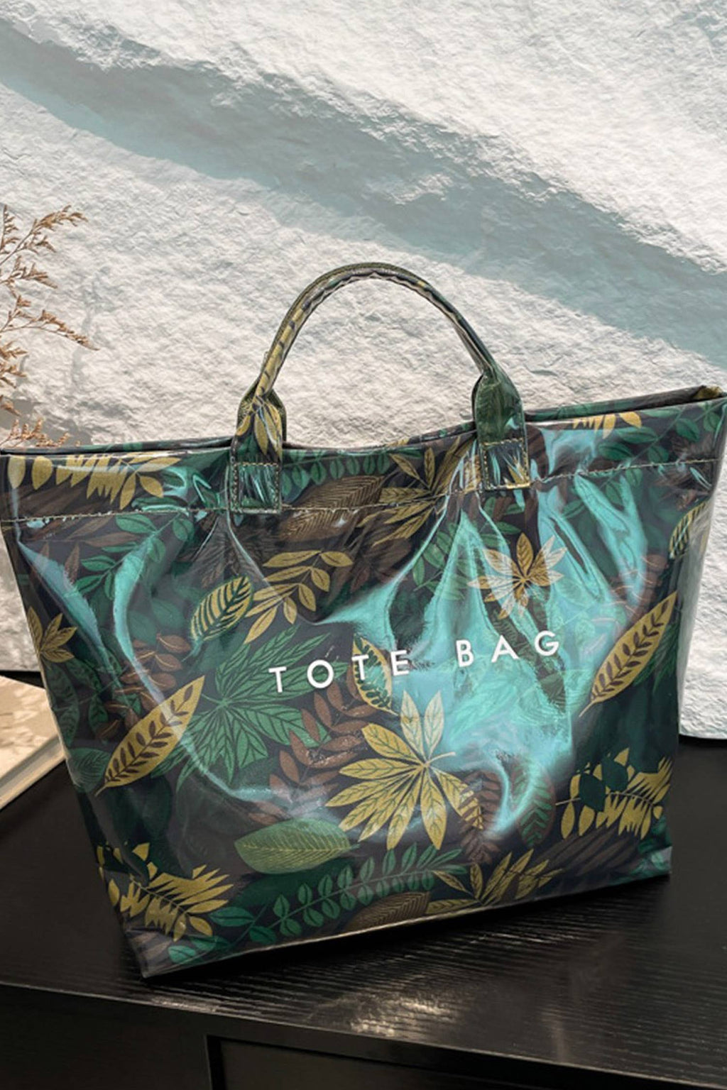 Cow Spots/ Leopard/ Zebra/ Tropical Print Travel Tote Bag: Cow / One Size