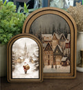 Layered Set Village Santa Canvas Art
