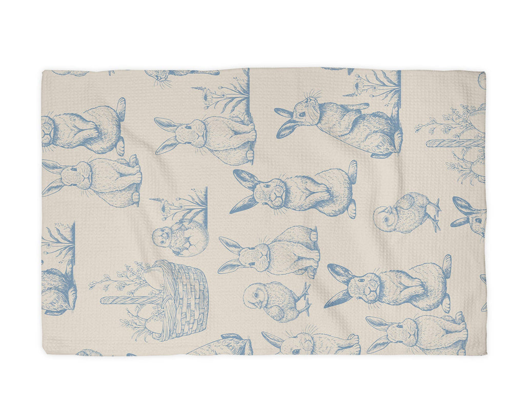 Easter Bunny Rabbit Spring Egg Kitchen Towel Waffle Baking