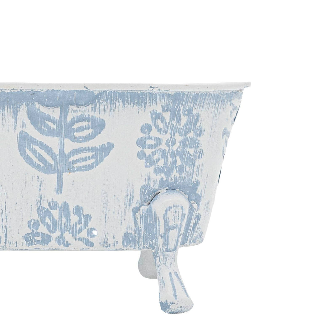 Claire Floral Bathtub Soap Dish Blue