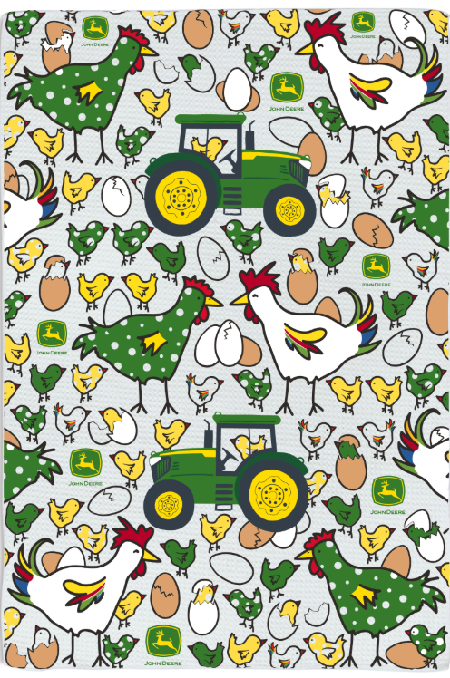 JOHN DEERE Chicken Tea Towel
