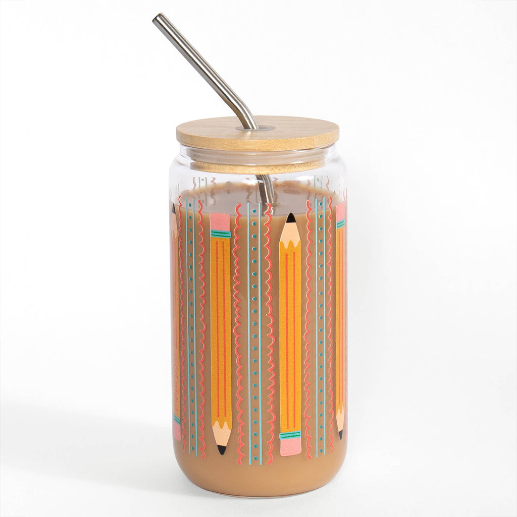 Teacher Pencils Glass Can