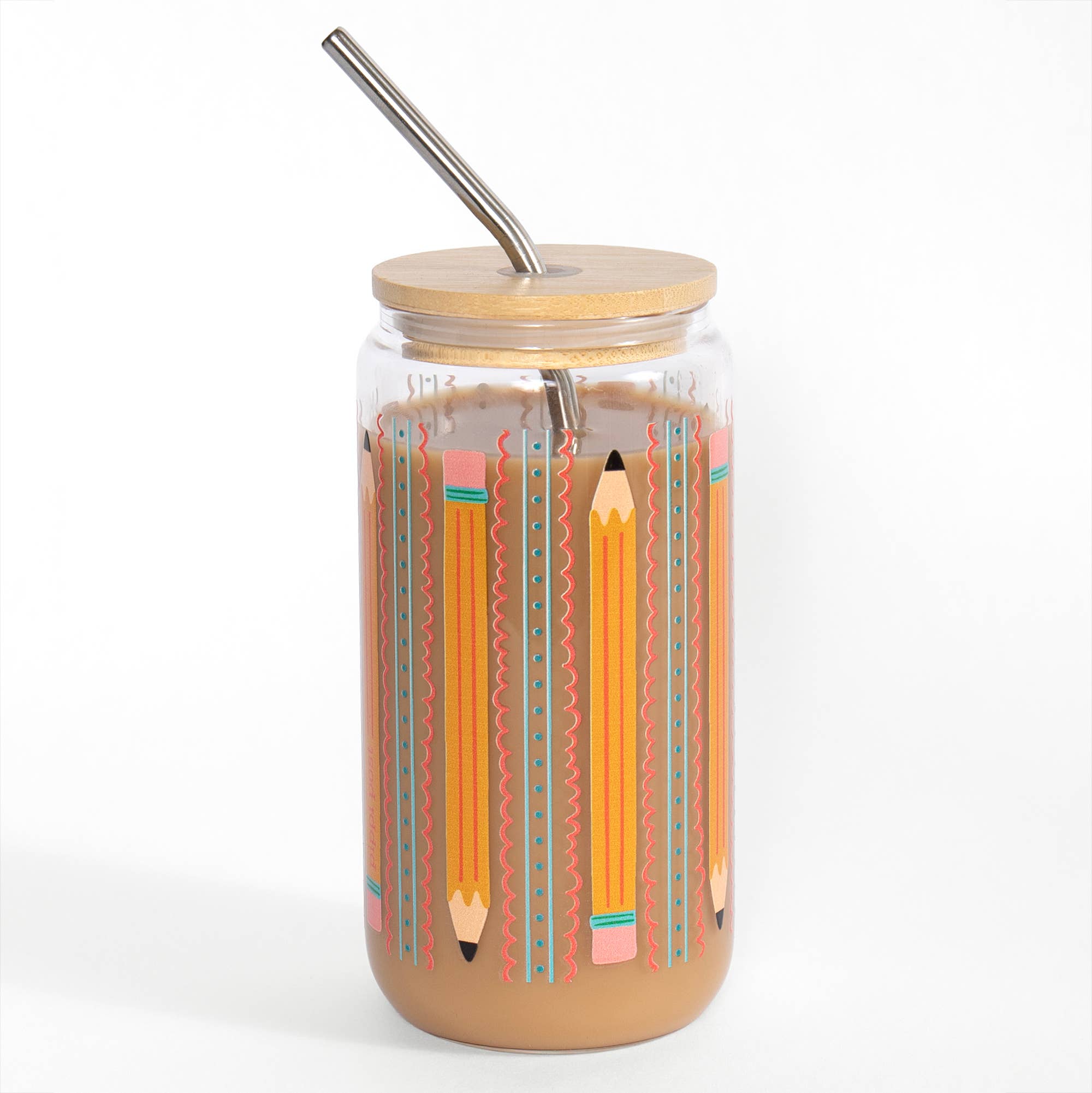 Teacher Pencils Glass Can