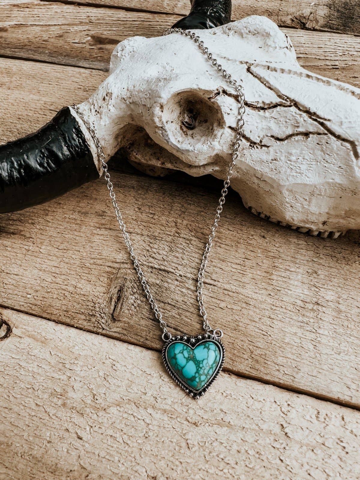 The Heart Necklace: Antique Silver
