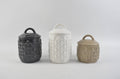 Multi-Gray Diamond Ceramic Canister Set – Farmhouse Kitchen