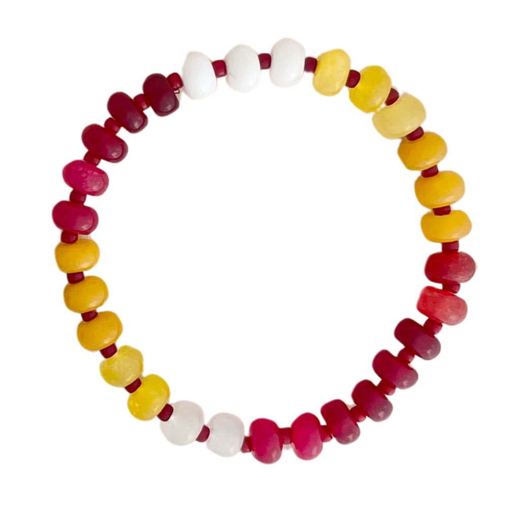 Chiefs Gemstone Candy Bracelet