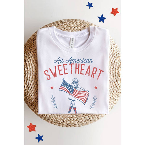 ALL AMERICAN SWEETHEART MINERAL GRAPHIC TEE: Mineral Lt Blue / S-M-L-XL(1-2-2-1)