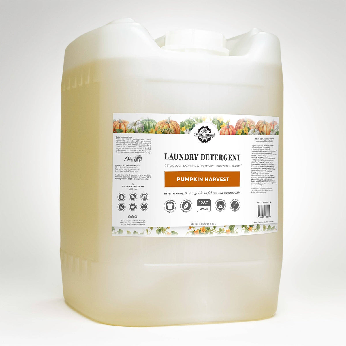 Laundry Detergent | Pumpkin Harvest: 1 Gallon Glass Jug