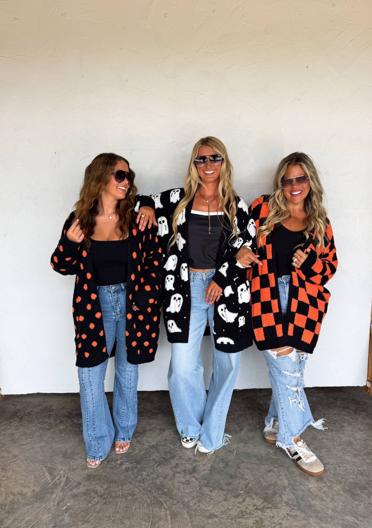 PREORDER- BOO CREW REVERSIBLE CLOUD CARDIGAN: POLKA DOT / ONE SIZE