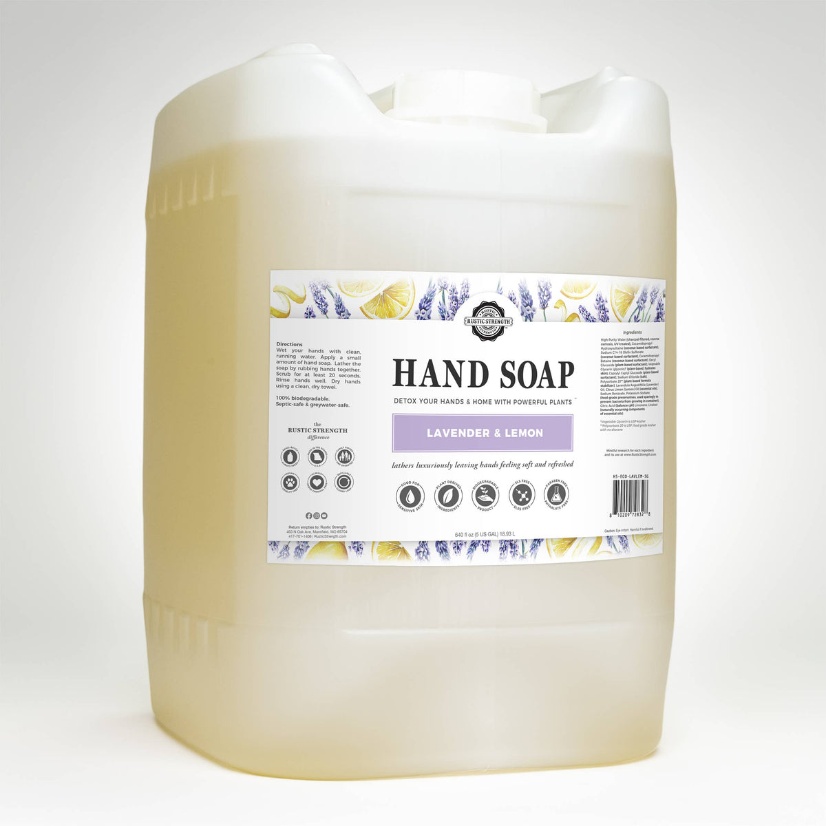 Liquid Hand Soap - Our Popular Scents: Citrus Bliss (lemon/orange) / 4 - 1 Gallon Plastic Jugs
