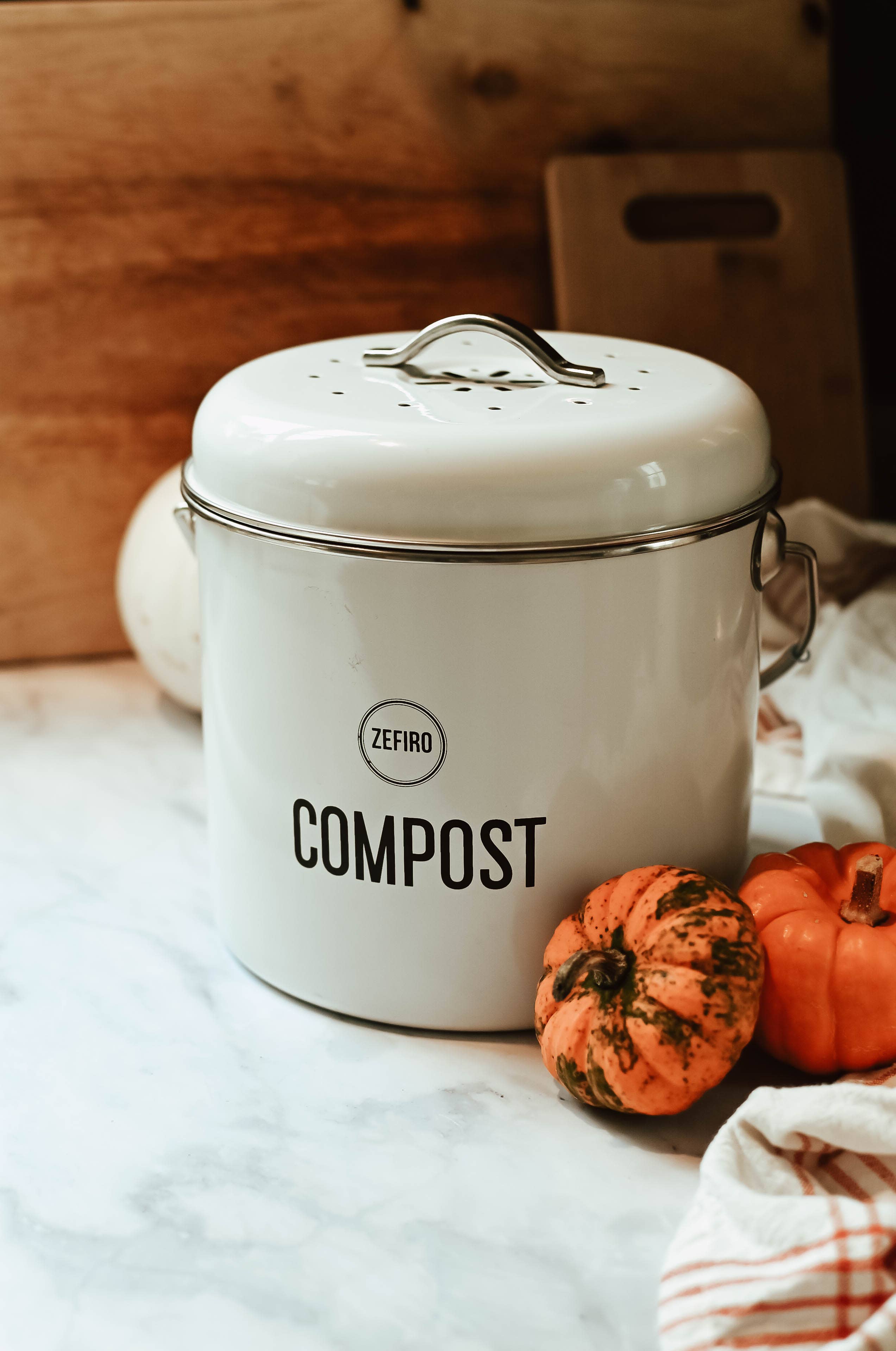 Compost Bin  0.8 Gallons - White