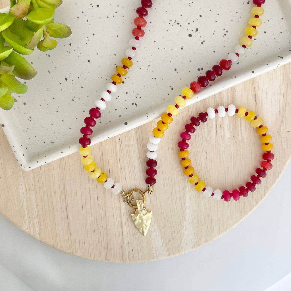 Chiefs Gemstone Candy Bracelet
