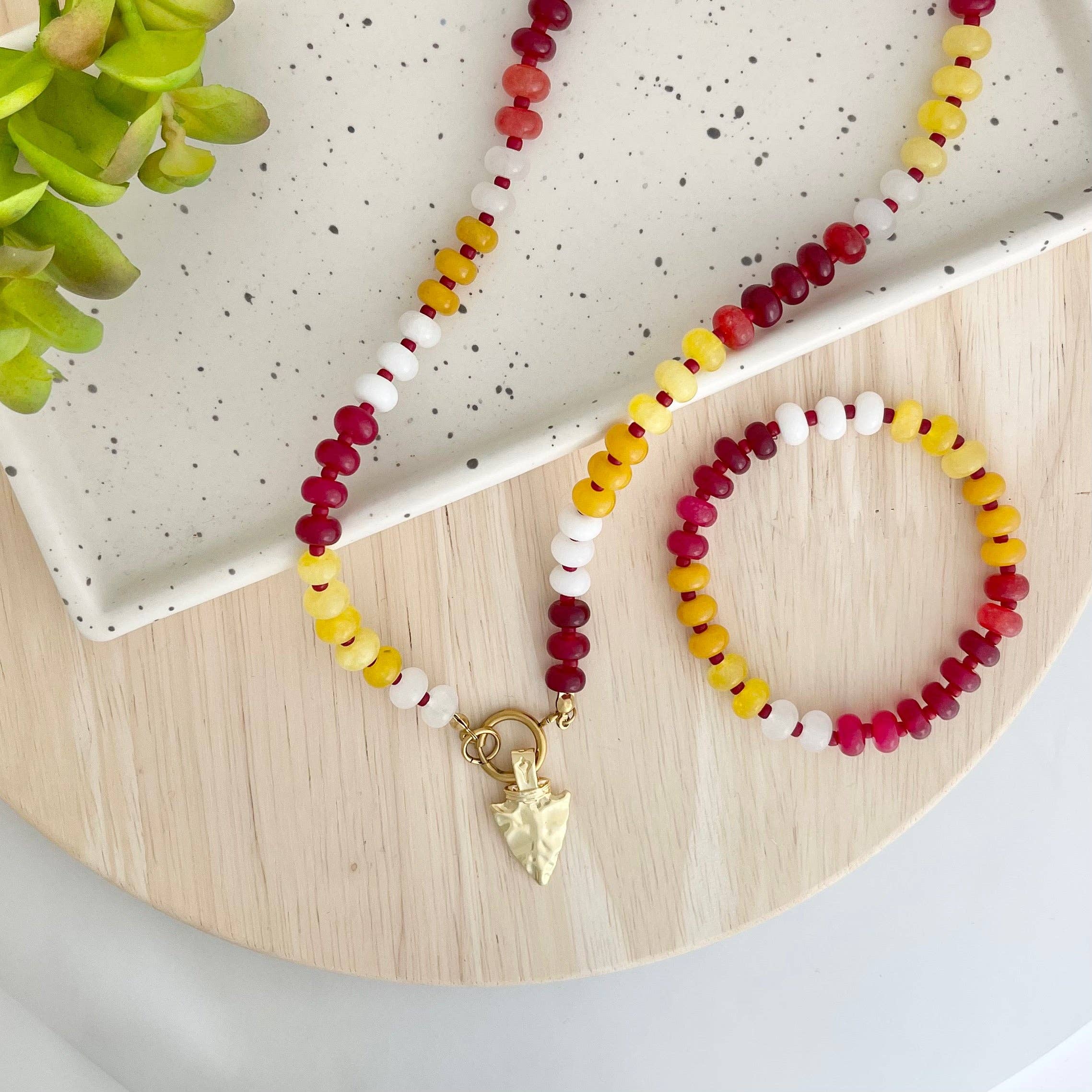 Chiefs Gemstone Candy Bracelet