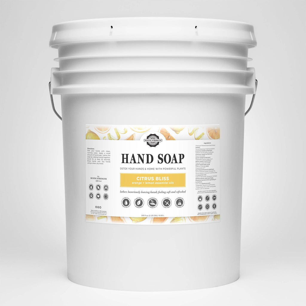 Liquid Hand Soap - Our Popular Scents: Citrus Bliss (lemon/orange) / 4 - 1 Gallon Plastic Jugs
