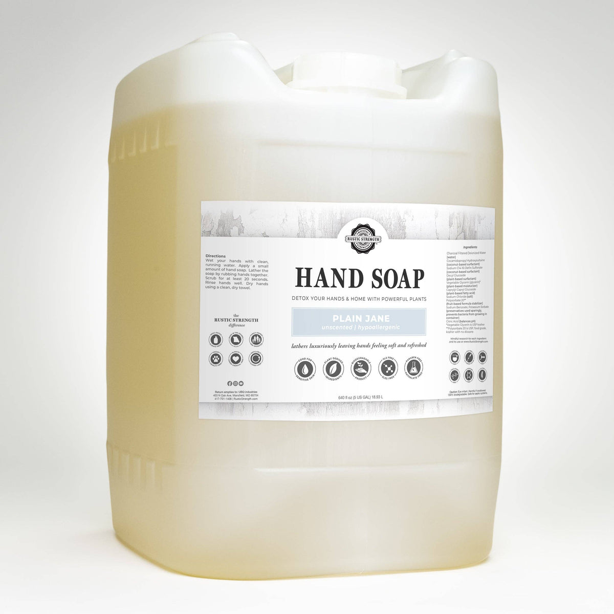 Liquid Hand Soap - Our Popular Scents: Citrus Bliss (lemon/orange) / 4 - 1 Gallon Plastic Jugs