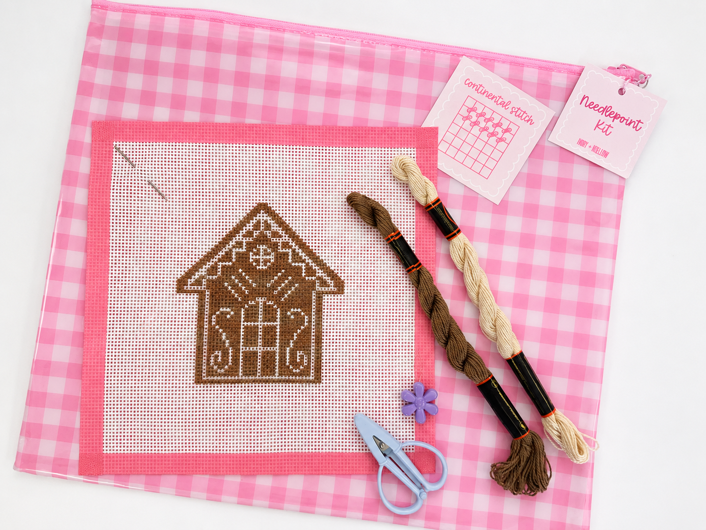 Gingerbread House Needlepoint Kit